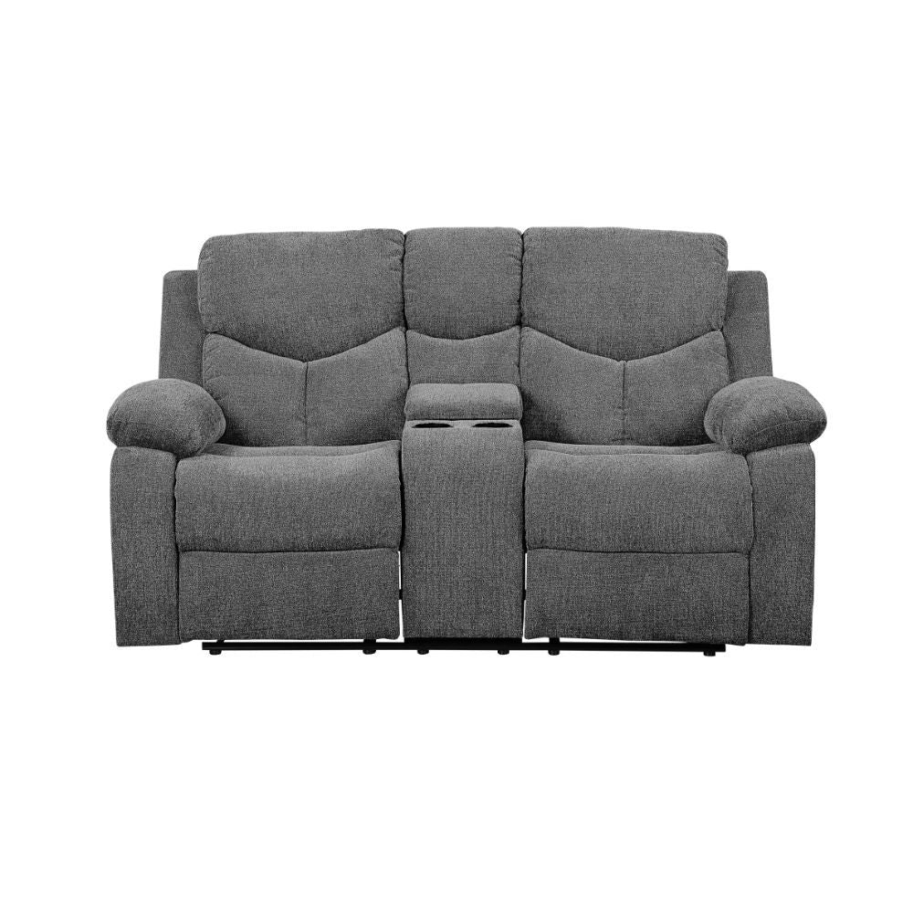 ACME Kalen - Loveseat - Gray Chenille - 39" | Meri Furniture