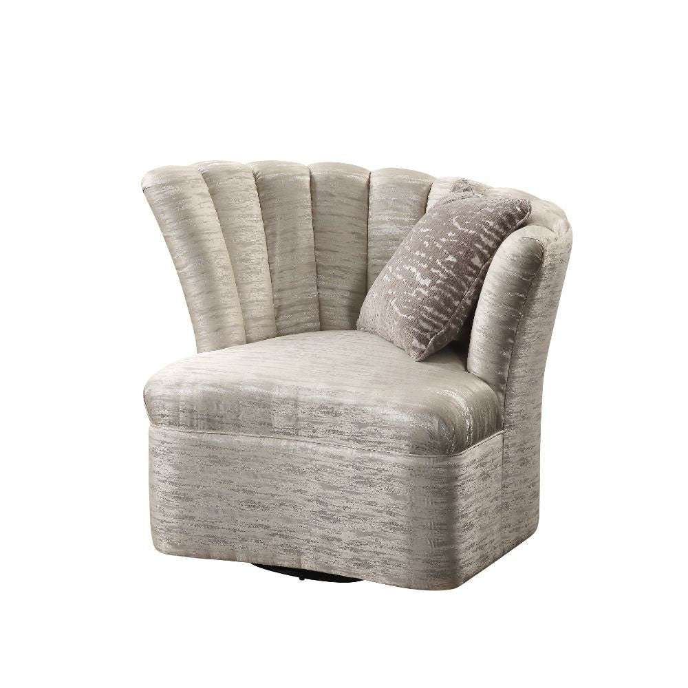 ACME Athalia - Swivel Chair - Shimmering Pearl | Meri Furniture