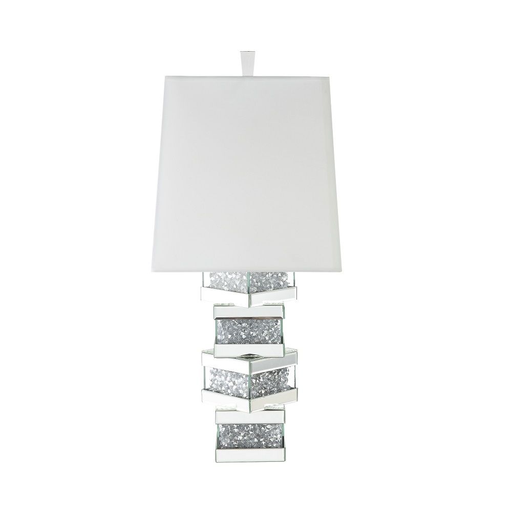ACME Noralie - Table Lamp - Mirrored - Glass - 30" | Meri Furniture