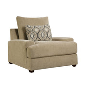 ACME Vassenia - Chair - 2-Tone Latte Chenille | Meri Furniture