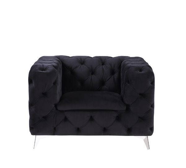 ACME Phifina - Chair - Black Velvet | Meri Furniture