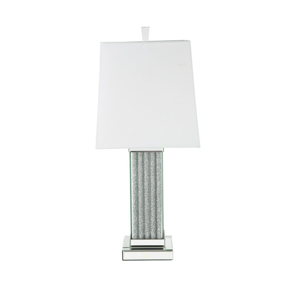 ACME Noralie - Table Lamp - Mirrored & Faux Stones - 30" | Meri Furniture