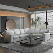ACME Goma - Sectional Sofa With Sleeper - Light Gray | Meri Furniture