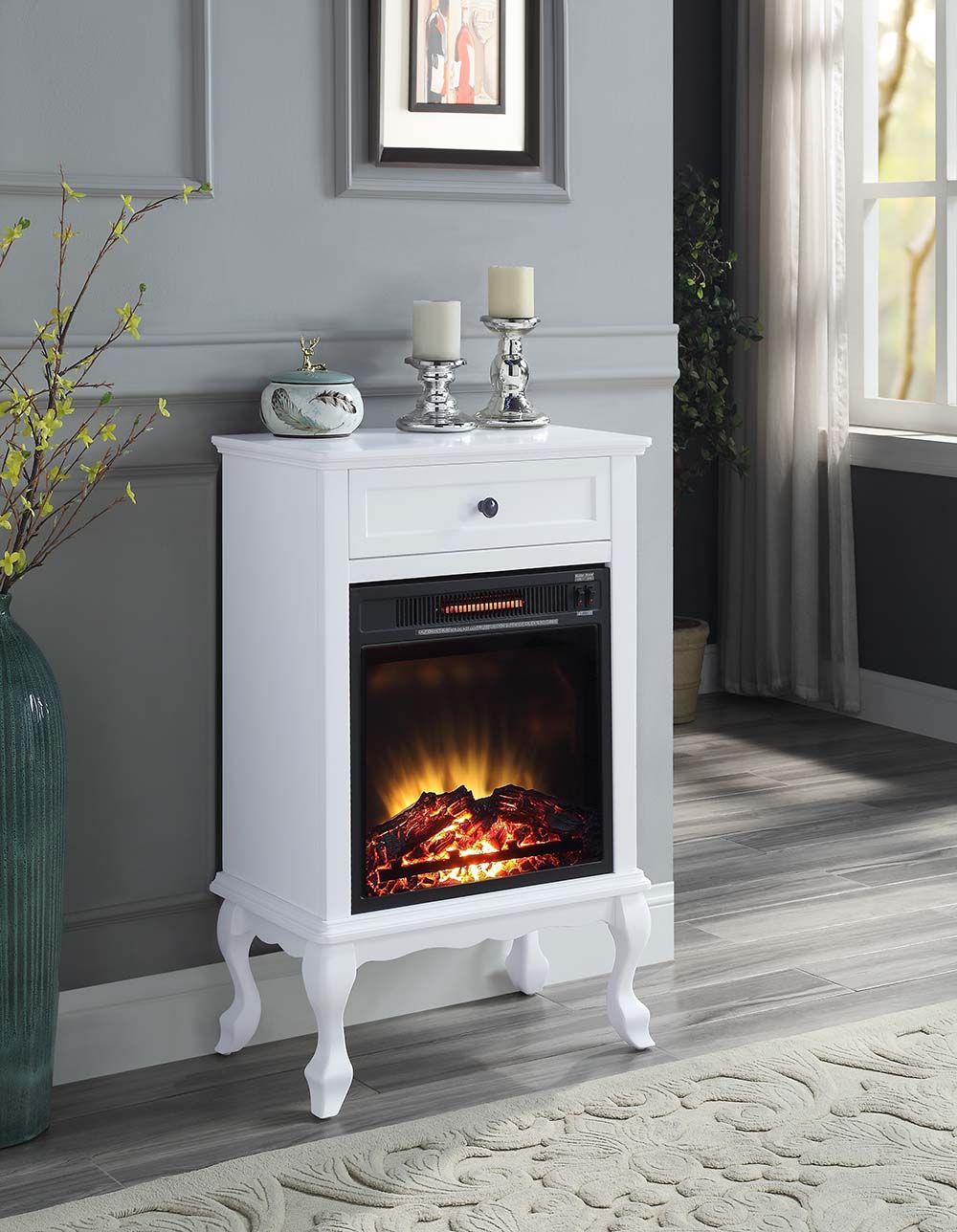 ACME Eirene - Fireplace. | Meri Furniture