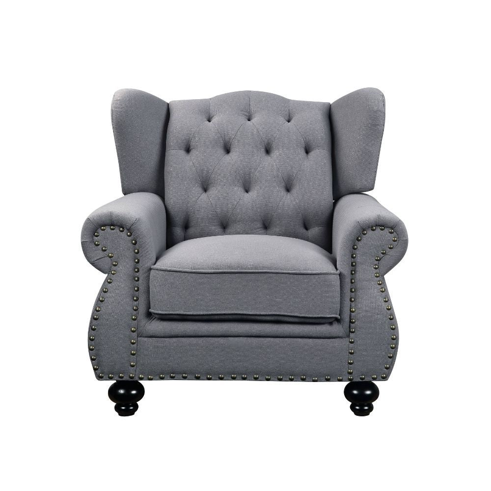 ACME Hannes - Chair - Gray Fabric | Meri Furniture