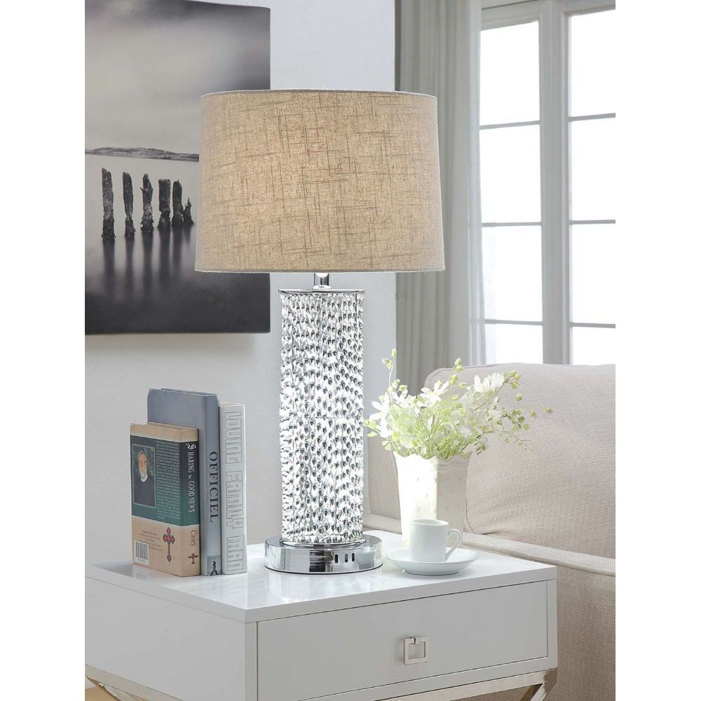 ACME Britt - Table Lamp - Chrome | Meri Furniture