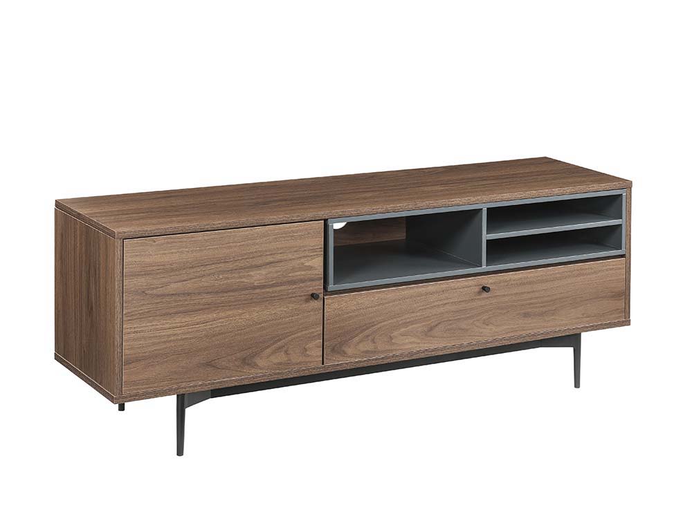 ACME Hattie - TV Stand - Rustic Walnut Finish | Meri Furniture