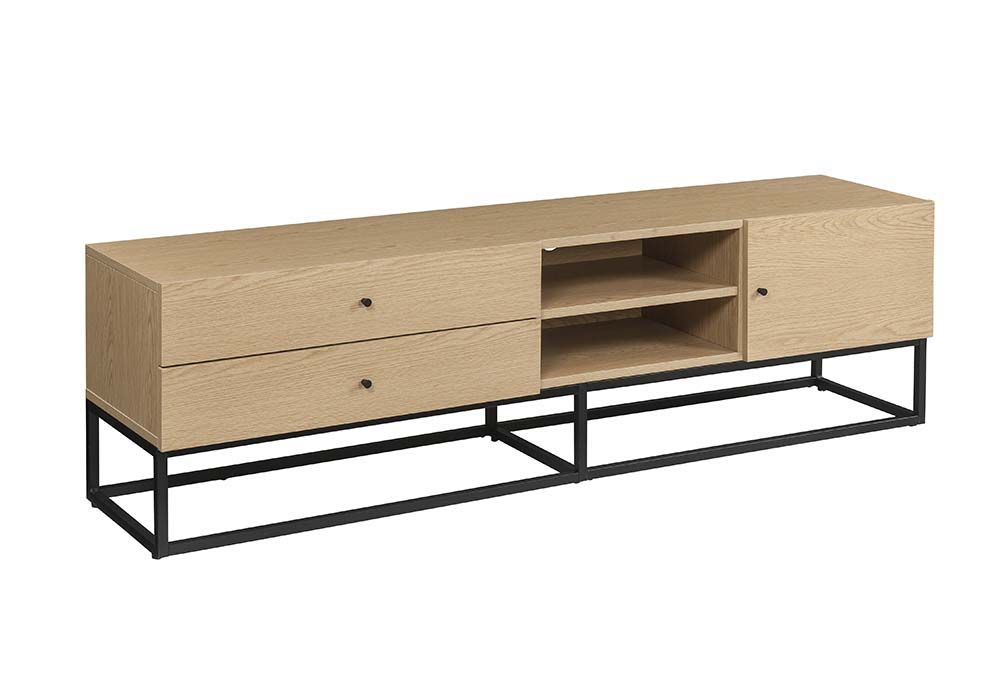ACME Isha - TV Stand - Oak Finish | Meri Furniture