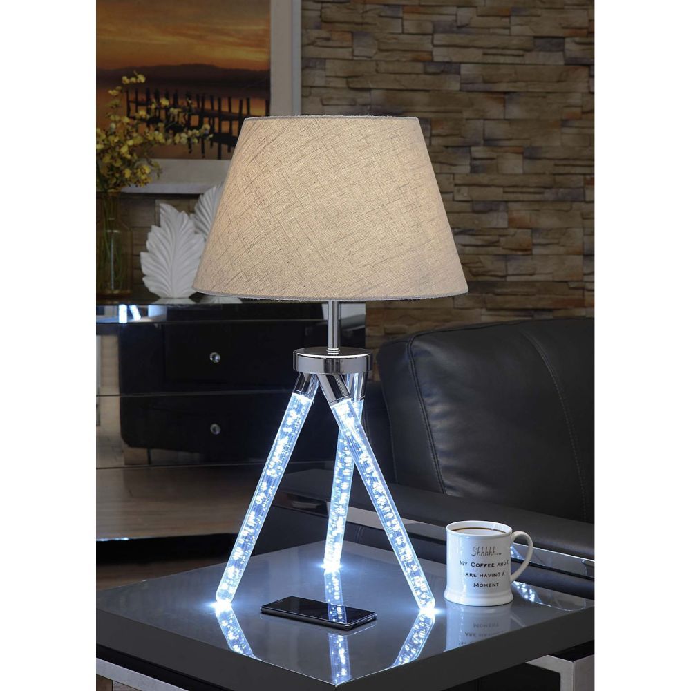 ACME Cici - Table Lamp - Chrome - 30" | Meri Furniture