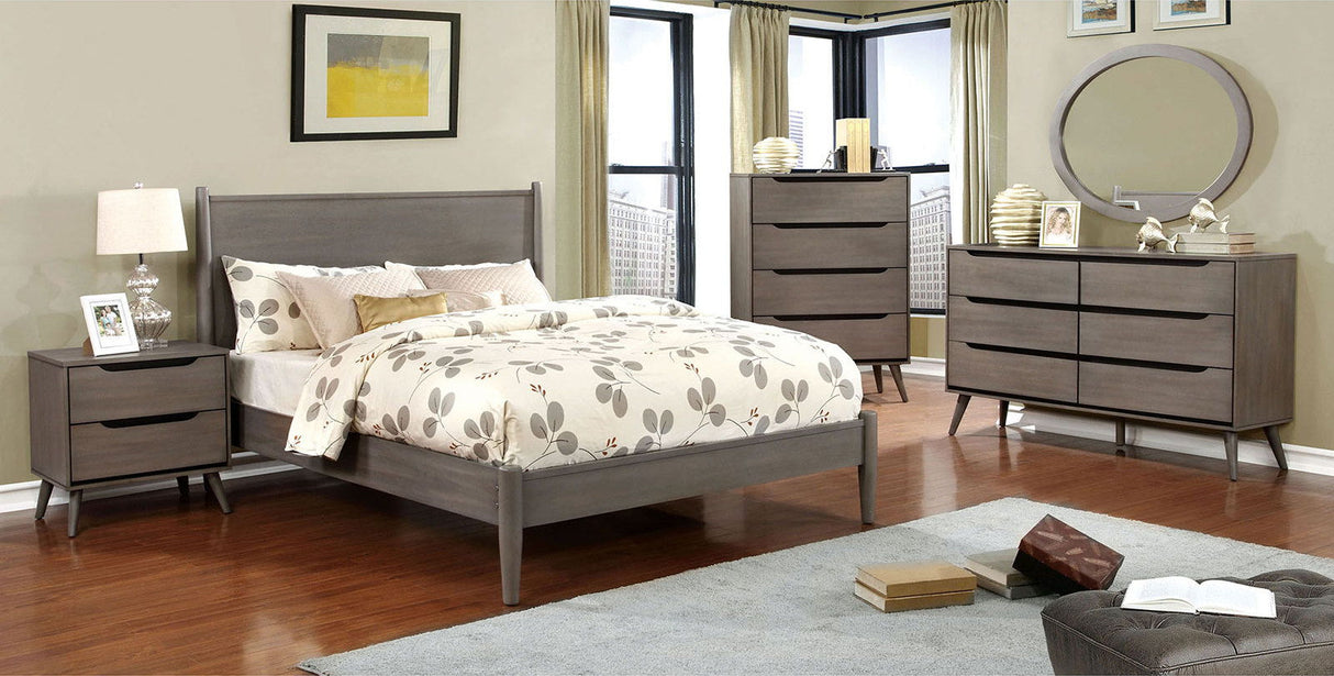 Furniture of America Lennart - Twin Bed - Gray | Meri Furniture