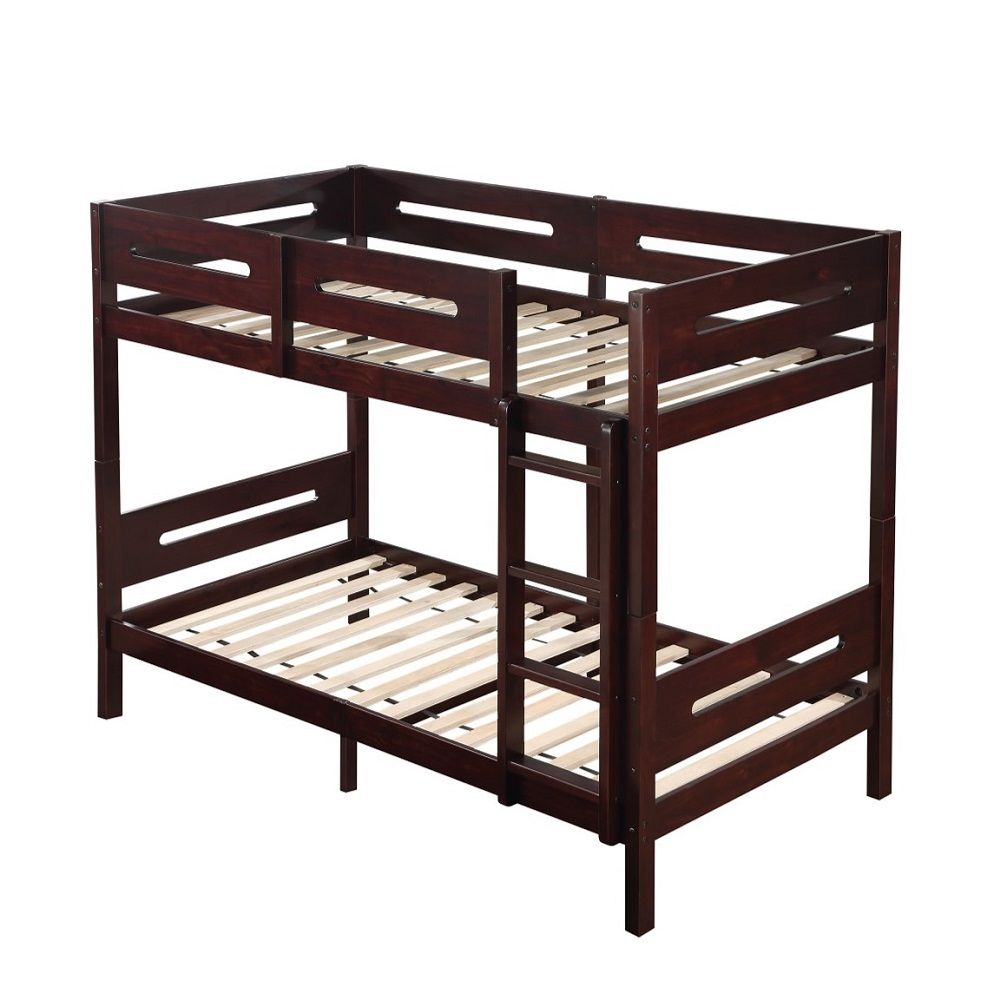 ACME Nissa - Twin Over Twin Bunk Bed - Espresso | Meri Furniture