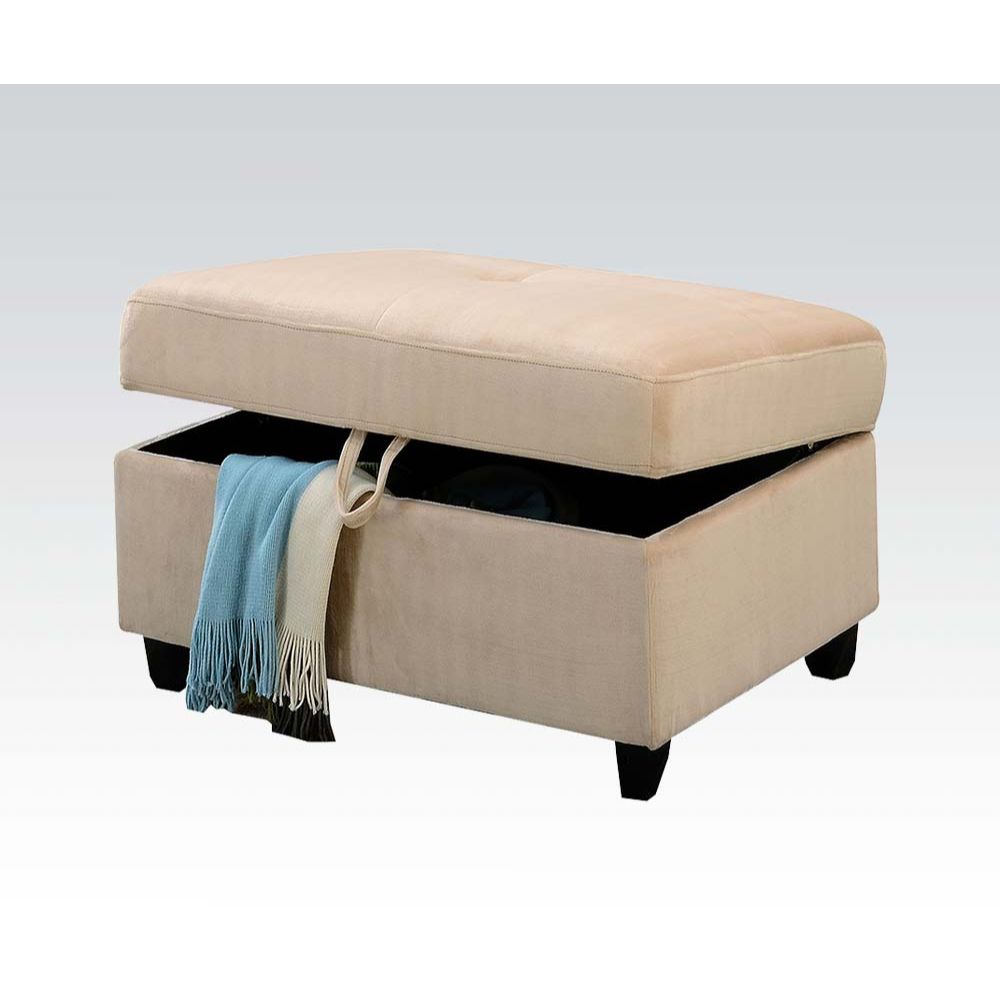 ACME Belville - Ottoman w/Storage | Meri Furniture