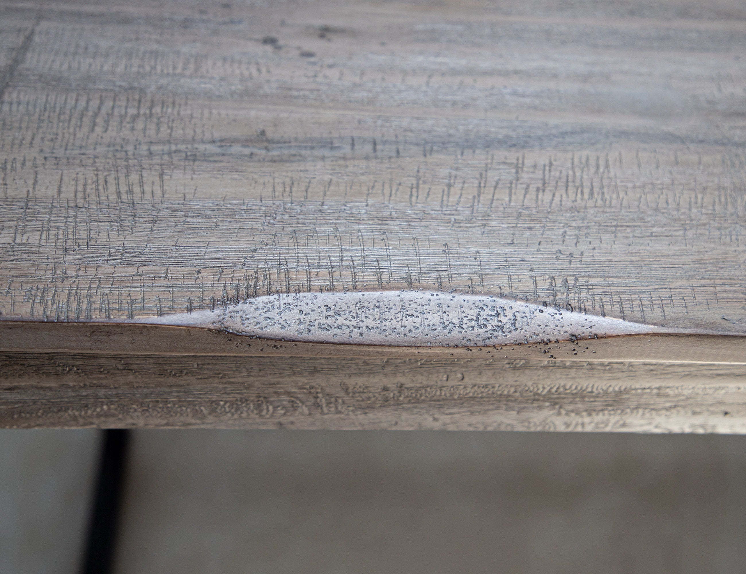 International Furniture Direct Blacksmith - Desk - Truffle Brown / Oil Black | Meri Furniture