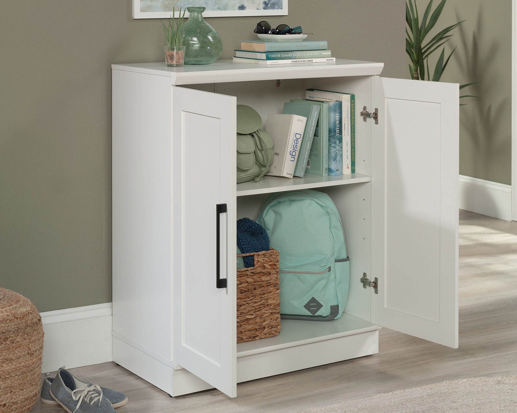 2-Door Base Storage Cabinet in White