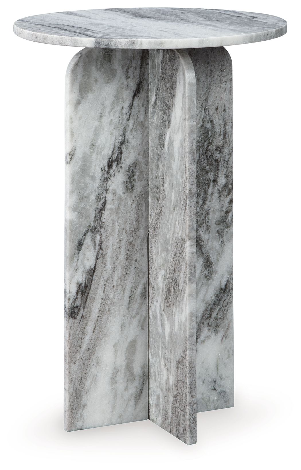 Signature Design by Ashley® Keithwell - Gray - Round Accent Table | Meri Furniture