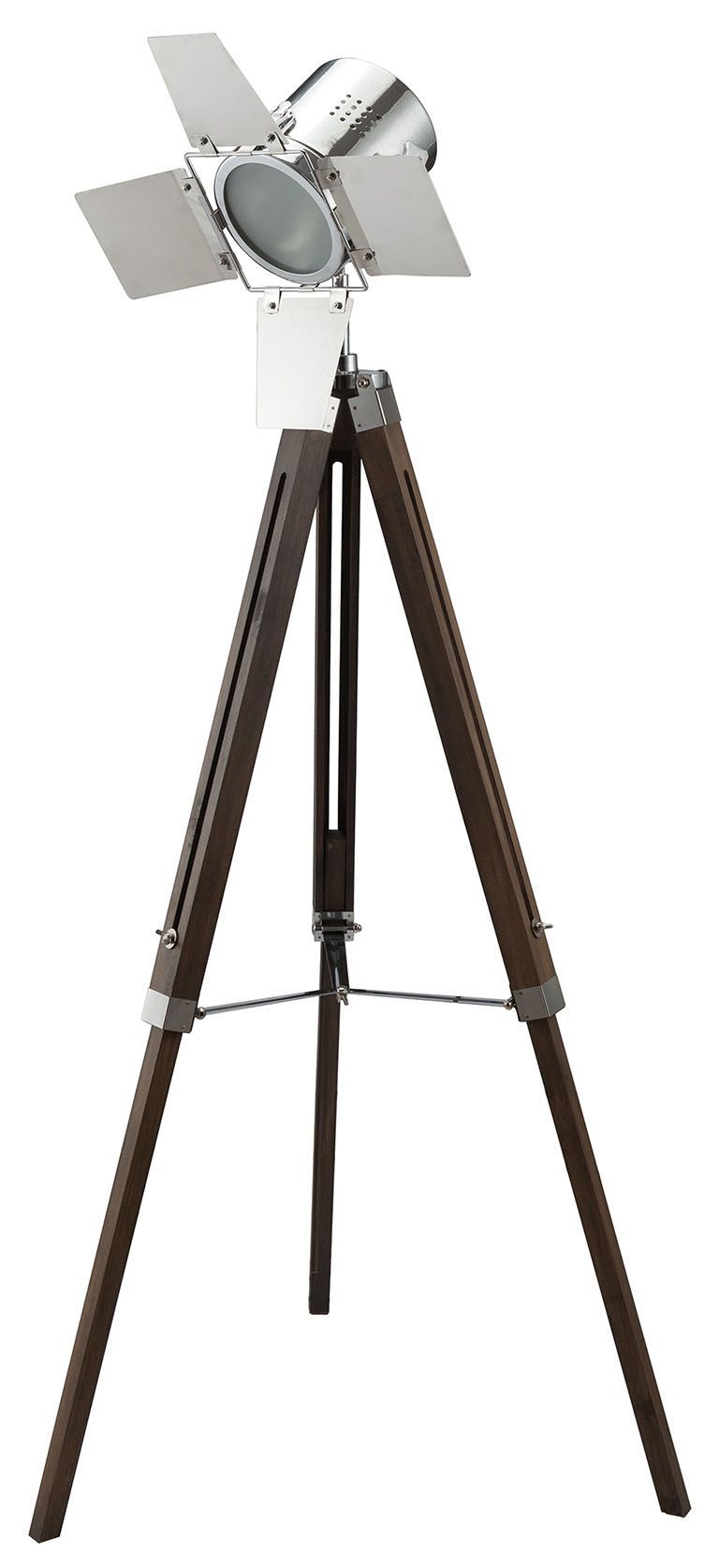 ACME Hollywood - Floor Lamp - Antique Oak & Chrome | Meri Furniture