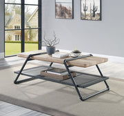 ACME Brantley - Coffee Table - Oak & Sandy Gray Finish | Meri Furniture