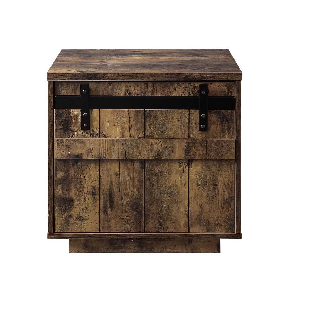 ACME Bellarosa - End Table - Rustic Oak Finish | Meri Furniture