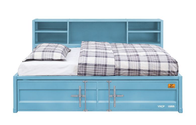 ACME •Includes Slat System and Trundle•Storage Headboard•Mattress is Not Included•Daybed: 9 Slats, Trundle: 19 Slats•Recommended Mattress Thickness: 6" | Meri Furniture