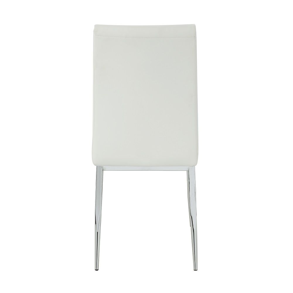 ACME Kamaile - Side Chair (Set of 2) - Beige Chrome | Meri Furniture