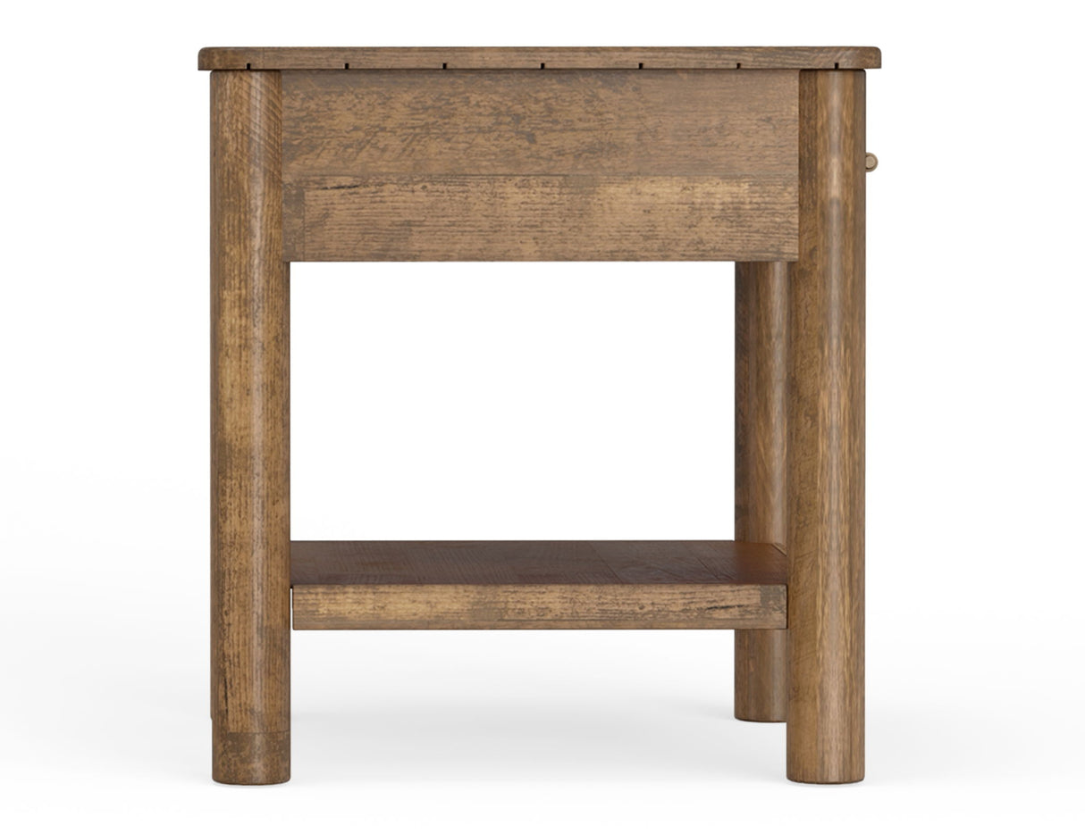 International Furniture Direct Olimpia - End Table - Towny Brown | Meri Furniture