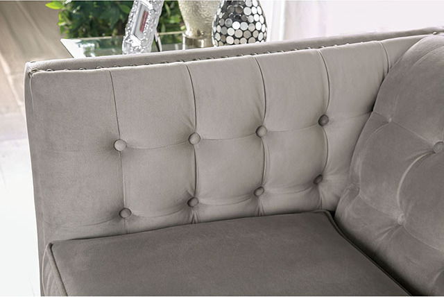 Furniture of America Elliot - Loveseat - Light Gray | Meri Furniture