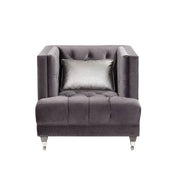 ACME Hegio - Chair - Gray Velvet | Meri Furniture