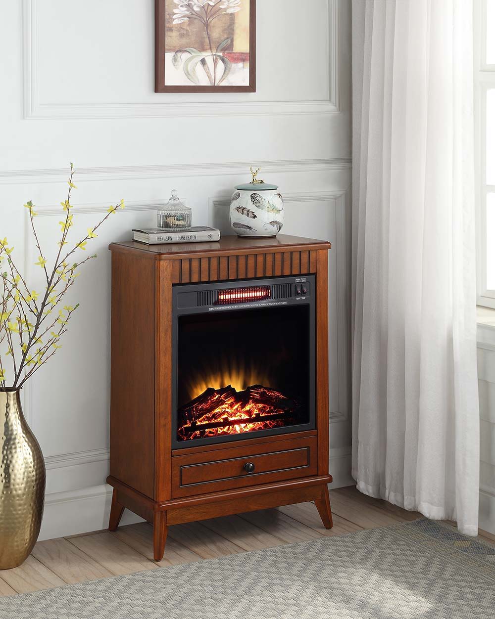 ACME Hamish - Fireplace. | Meri Furniture