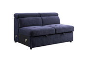 ACME Nekoda - Sectional Sofa - Navy Blue Fabric | Meri Furniture