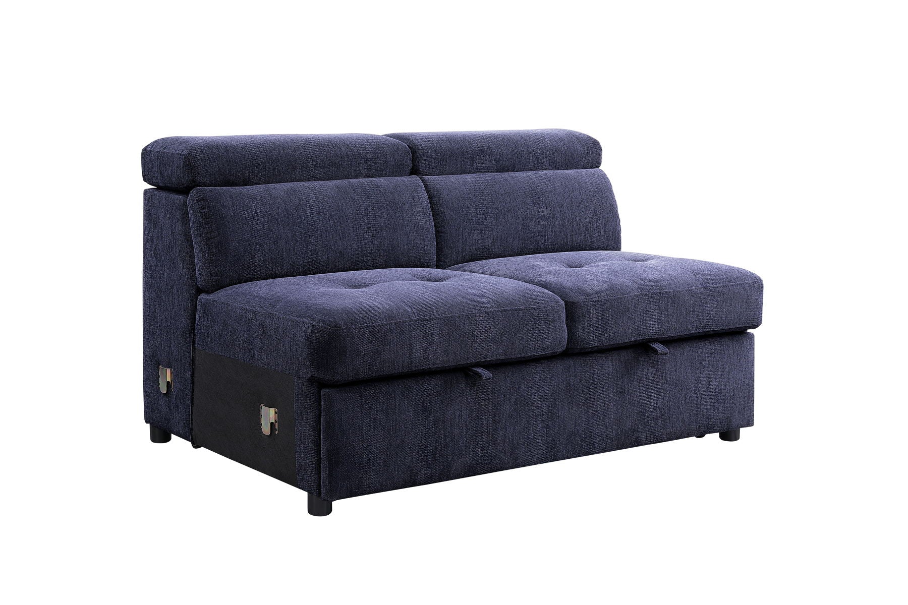 ACME Nekoda - Sectional Sofa - Navy Blue Fabric | Meri Furniture