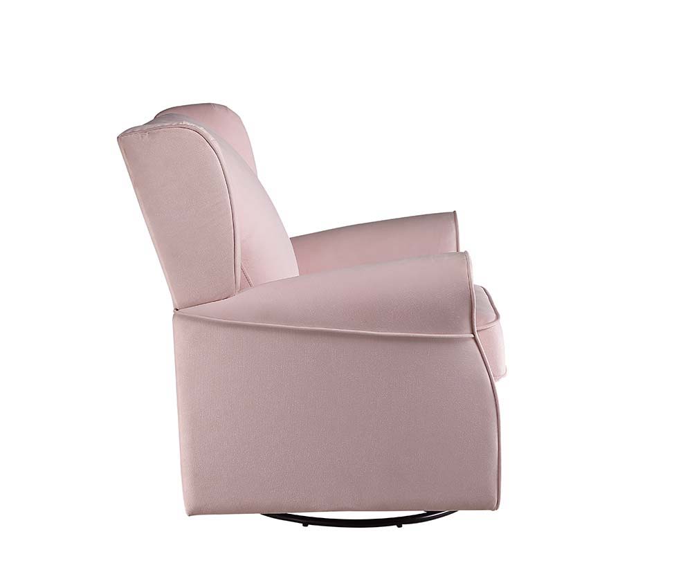 ACME Tamaki - Swivel Chair - Pink Fabric | Meri Furniture