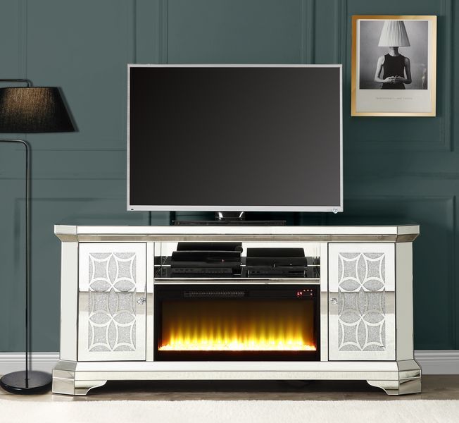 ACME Noralie - TV Stand - Mirrored | Meri Furniture