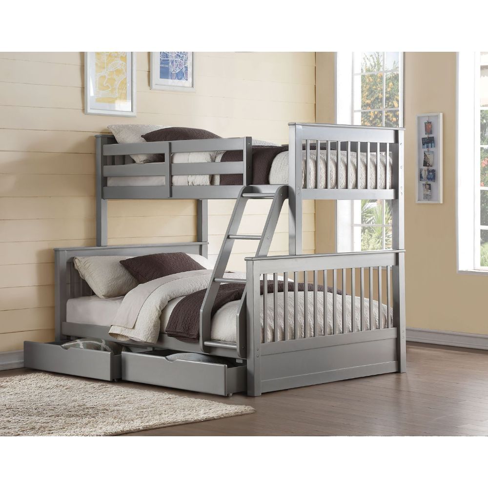 ACME Haley II - Twin Over Full Bunk Bed - Gray | Meri Furniture