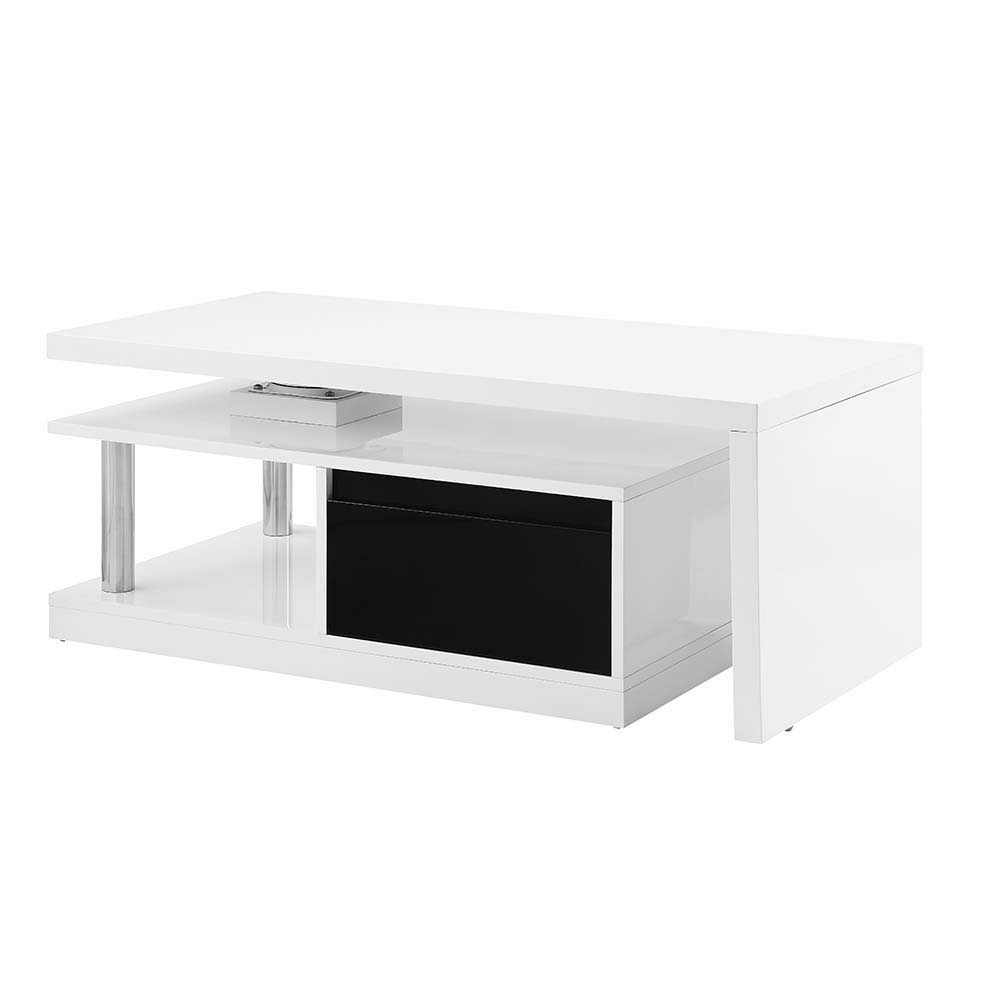 ACME Buck II - Coffee Table - White & Black High Gloss Finish | Meri Furniture