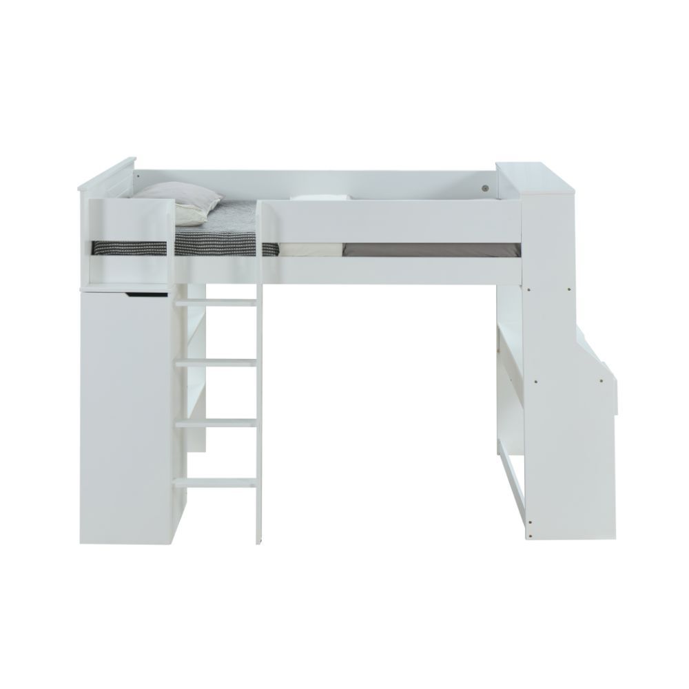 ACME Ragna - Loft Bed - White | Meri Furniture