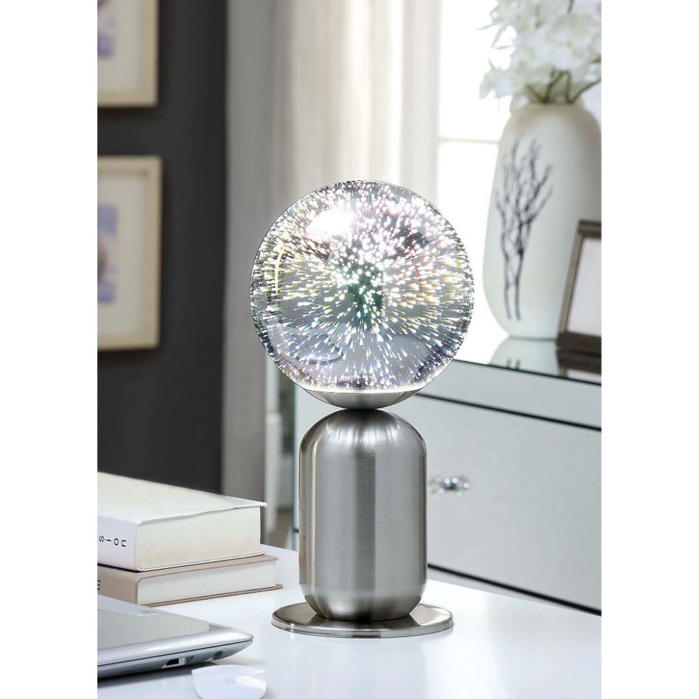 ACME Gwen - Table Lamp - Sandy Nickel | Meri Furniture