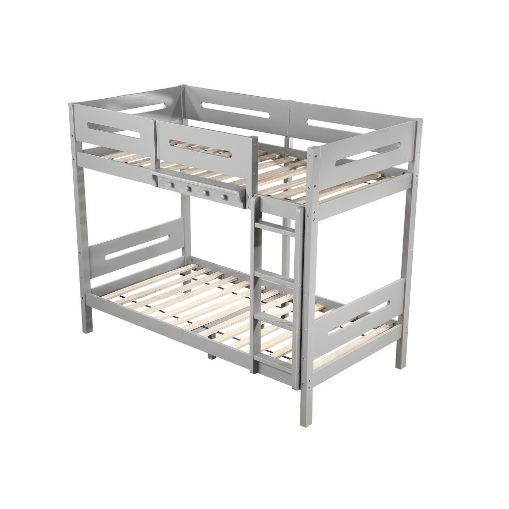 ACME Edah - Twin Over Twin Bunk Bed - Gray | Meri Furniture