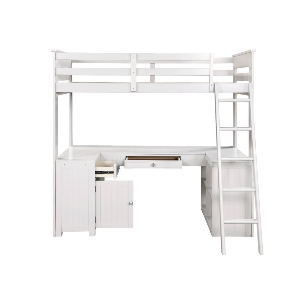 ACME Ambar - Loft Bed - Light Gray | Meri Furniture