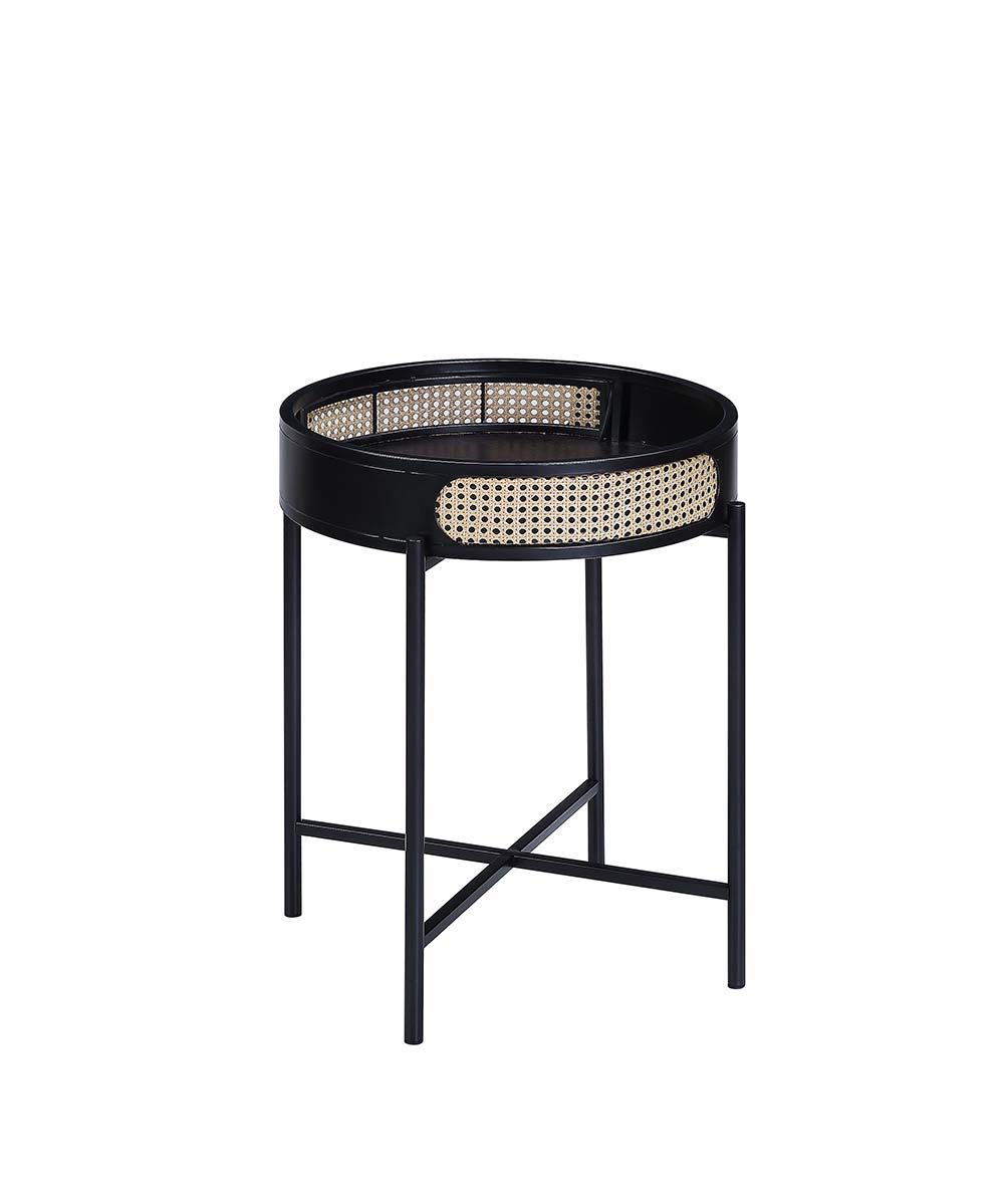 ACME Colson - End Table - Black Finish - 24" | Meri Furniture