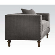 ACME Sidonia - Chair - Gray Velvet | Meri Furniture