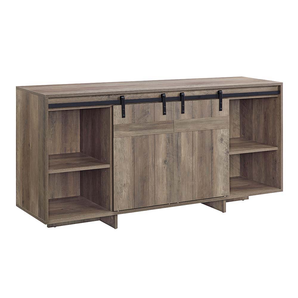 ACME Bellarosa - TV Stand - Gray Washed - Wood | Meri Furniture