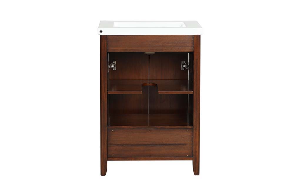 ACME Lelia - Sink Cabinet - Walnut Finish | Meri Furniture