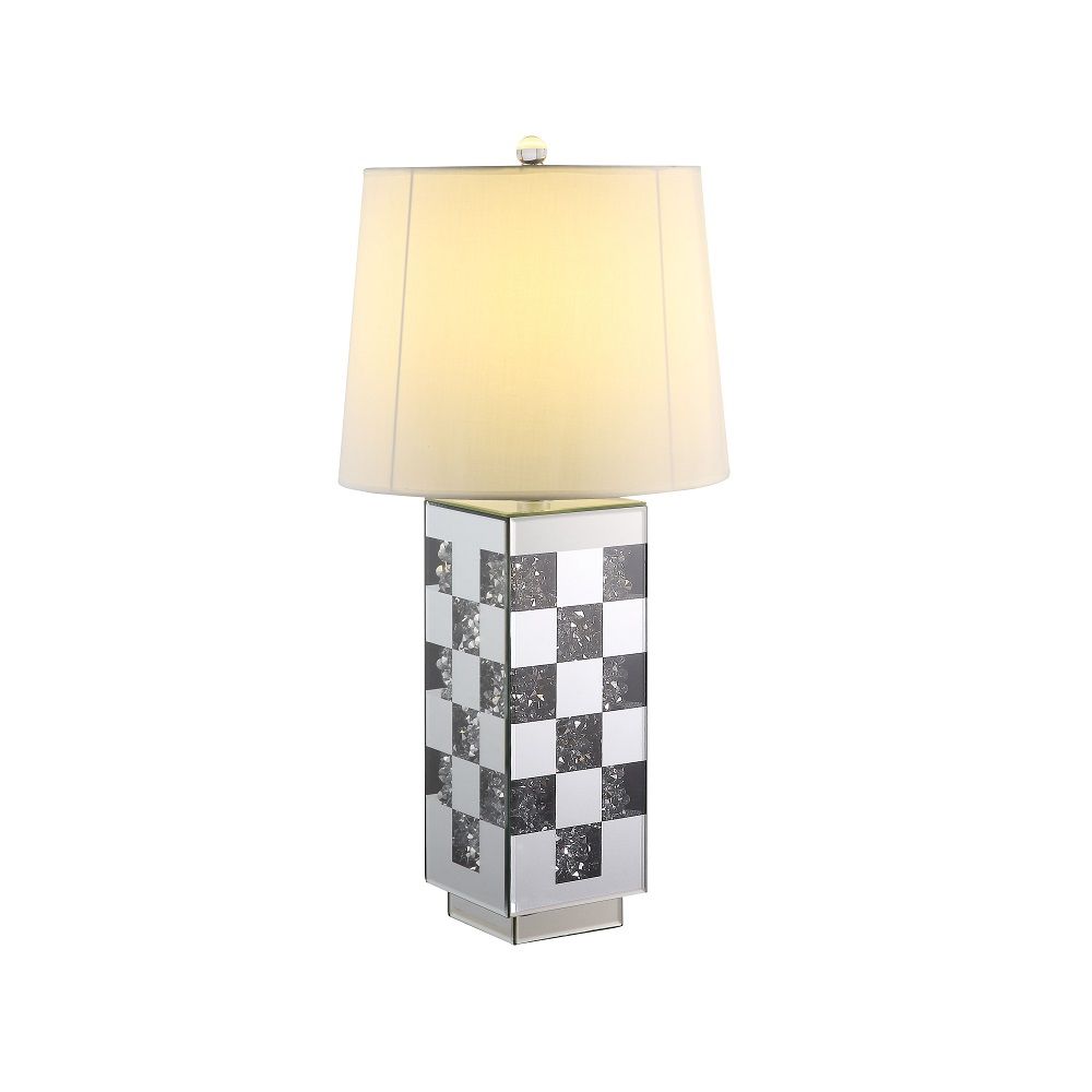 ACME Noralie - Table Lamp - Mirrored & Faux Diamonds - 30" | Meri Furniture
