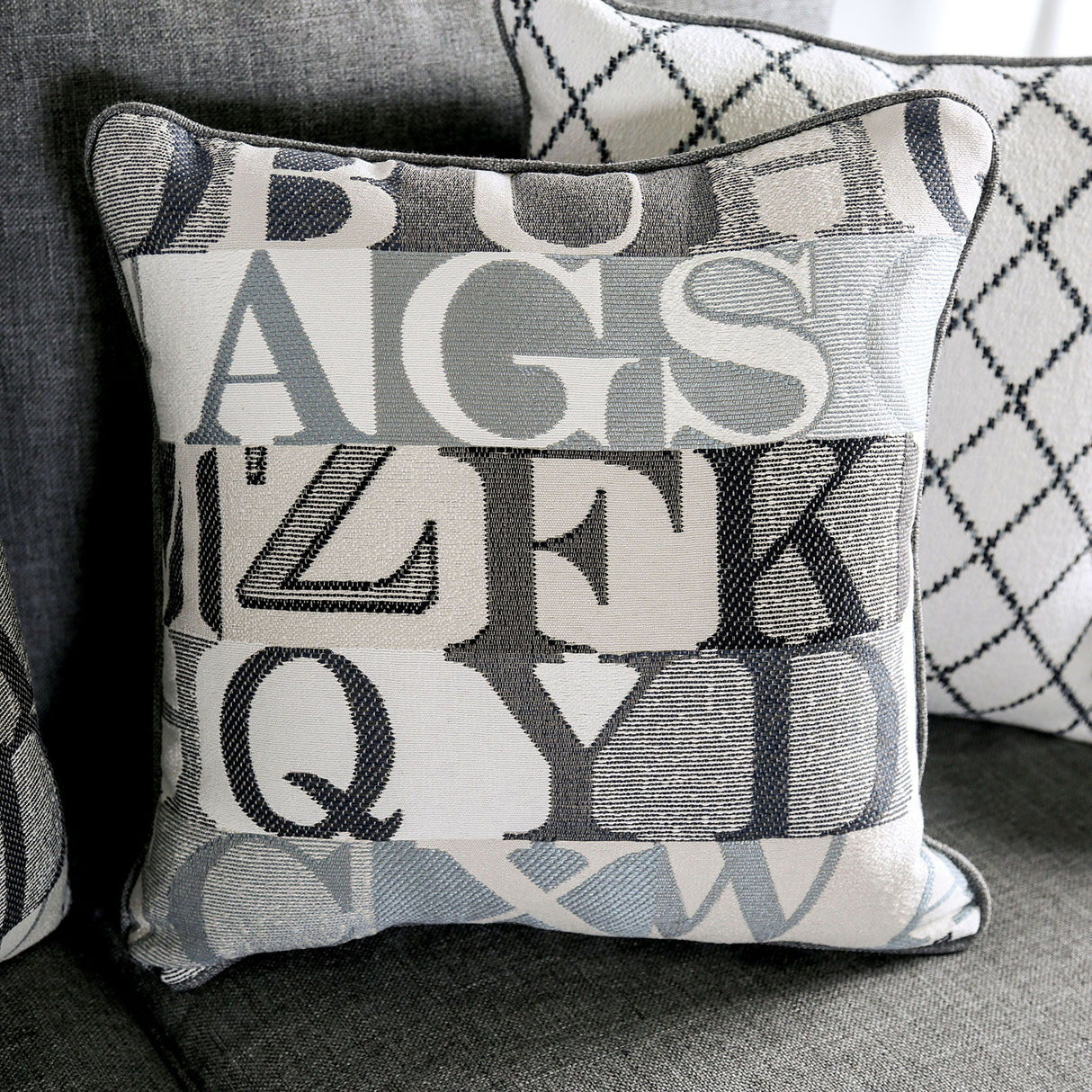 Furniture of America Verne - Loveseat - Bluish Gray | Meri Furniture