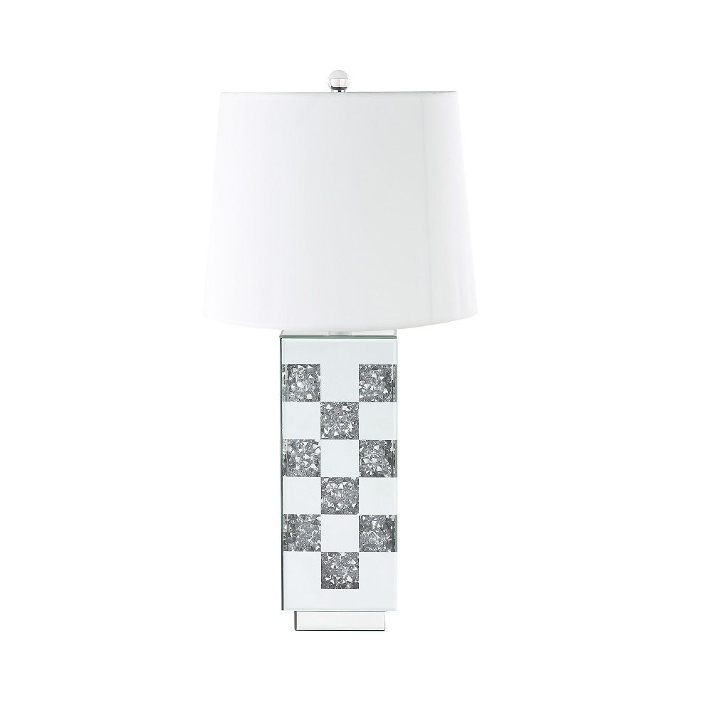 ACME Noralie - Table Lamp - Mirrored & Faux Diamonds - 30" | Meri Furniture