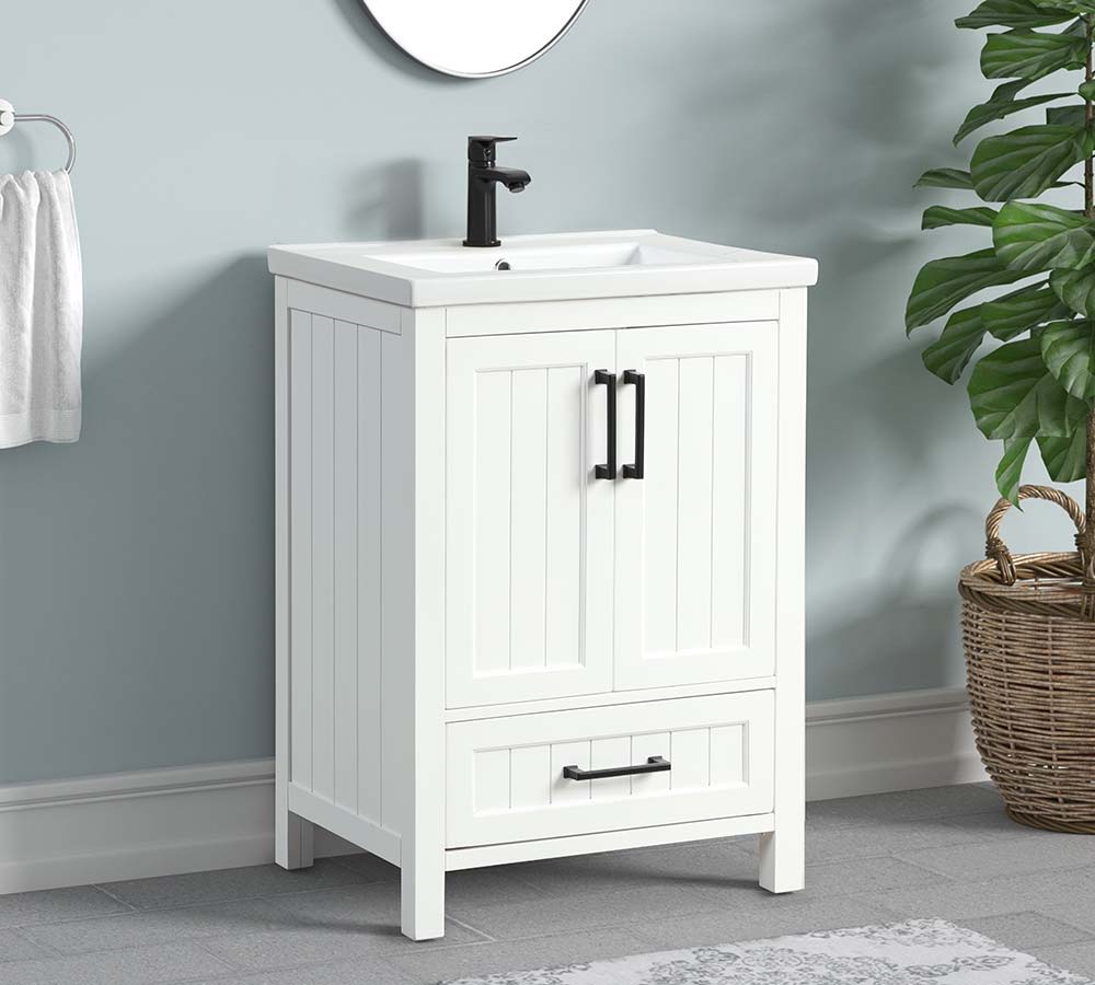 ACME Mysie - Sink Cabinet - White Finish | Meri Furniture