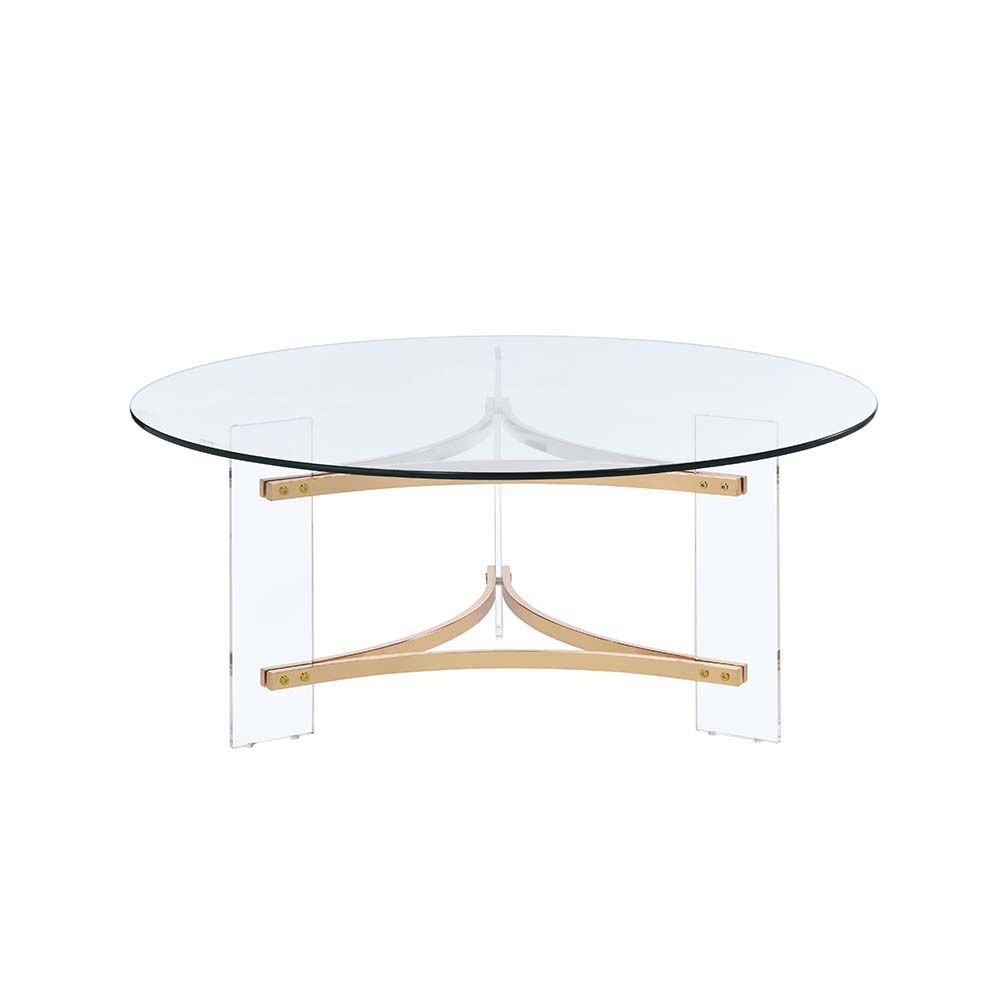 ACME Sosi - Coffee Table - Gold Finish | Meri Furniture