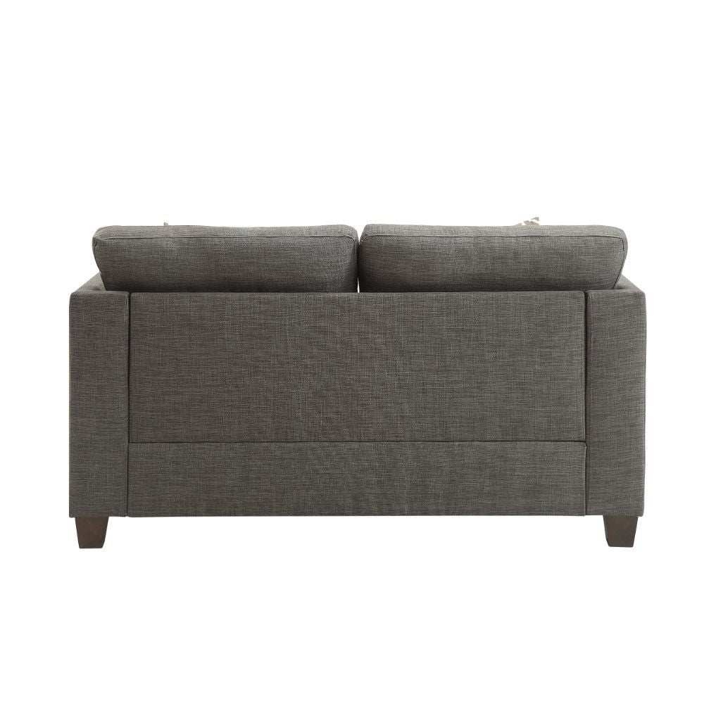 ACME Laurissa - Loveseat - Light Charcoal Linen | Meri Furniture