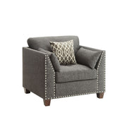 ACME Laurissa - Chair - Light Charcoal Linen | Meri Furniture