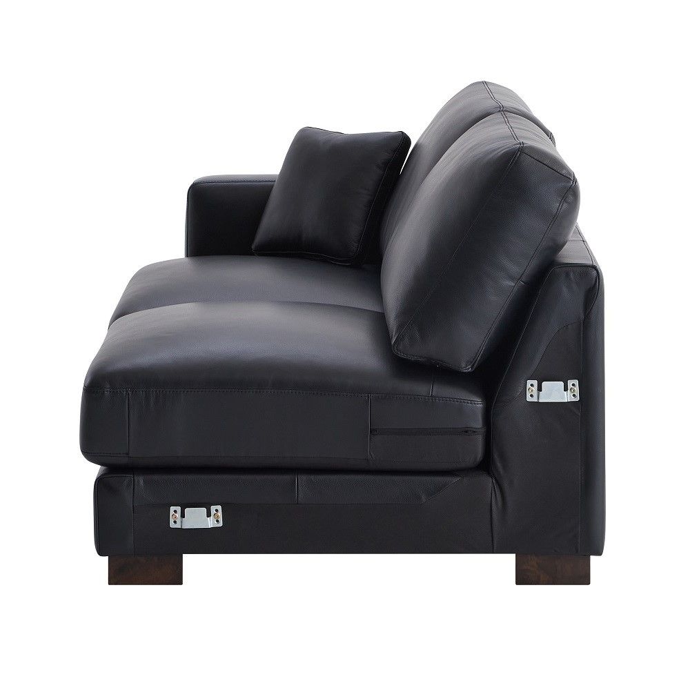 ACME Geralyn - Sectional Sofa With 2 Pillows - Black | Meri Furniture